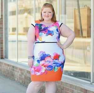 Joseph Ribkoff multi colored dress